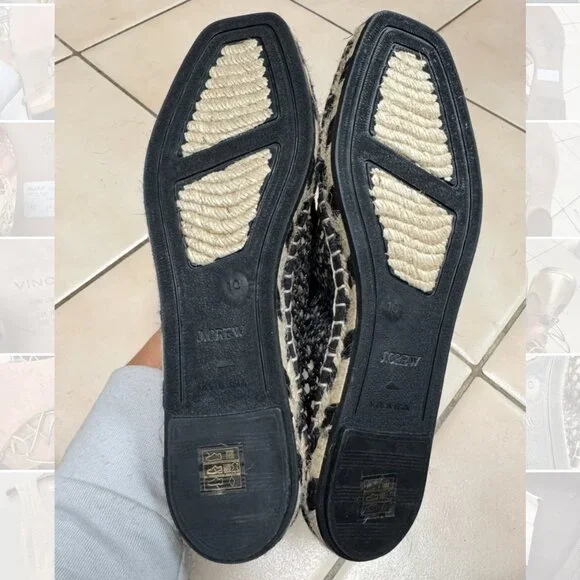 BRAND NEW J. Crew woven Mary Jane espadrille flats in faux raffia in Size 10 - Picture 6 of 9